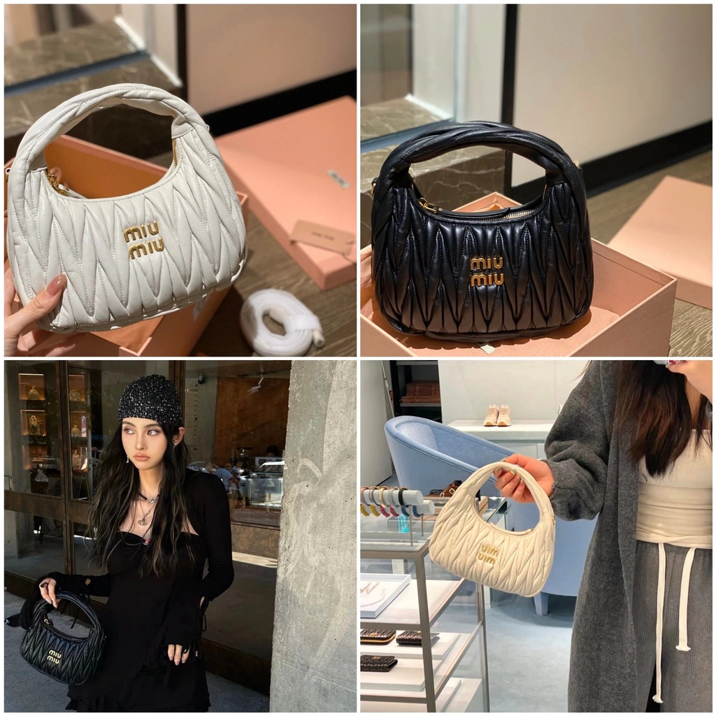 กระเป๋าสะพายข้างแบบฮอบโอนุ่มMuji Mu Underarm Bag Wander สไตล์โมเดิร์นสำหรับผู้หญิง