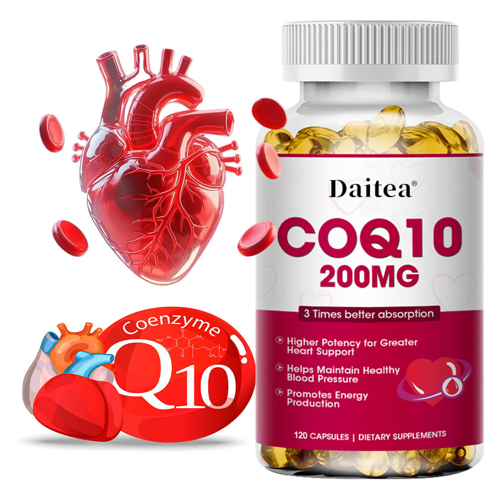 Coenzyme Q10 200 Mg 120 Softgels - วิตามินเพื่อสุขภาพหัวใจ - รองรับการผลิตพลังงาน