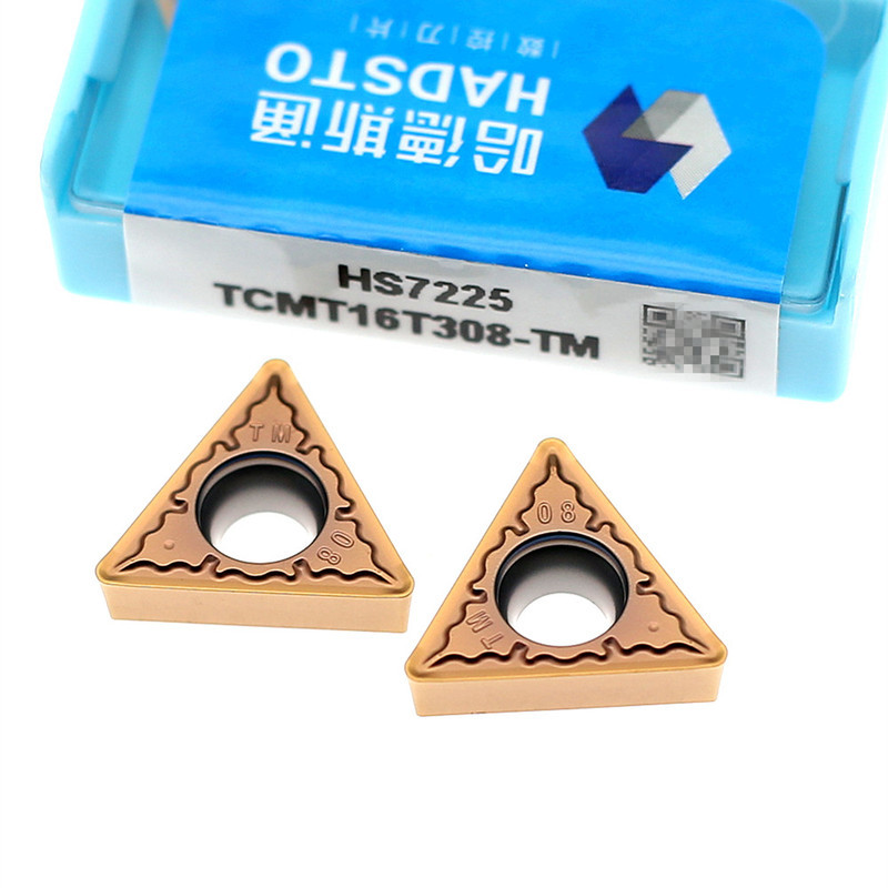 10PCS คุณภาพสูง 100% Original CNC เครื่องกลึงเครื่องมือ TCMT16T304 TCMT16T308 TM HS7225 เครื่องมือ C