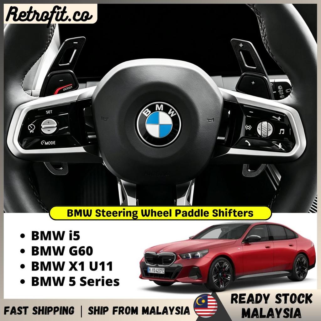 🇲🇾 24 ~ 26 BMW 5 Series G60 พวงมาลัย Paddle Shifters สําหรับ BMW X1 U11 5 Series G60 i5 รถอุปกรณ์เสร