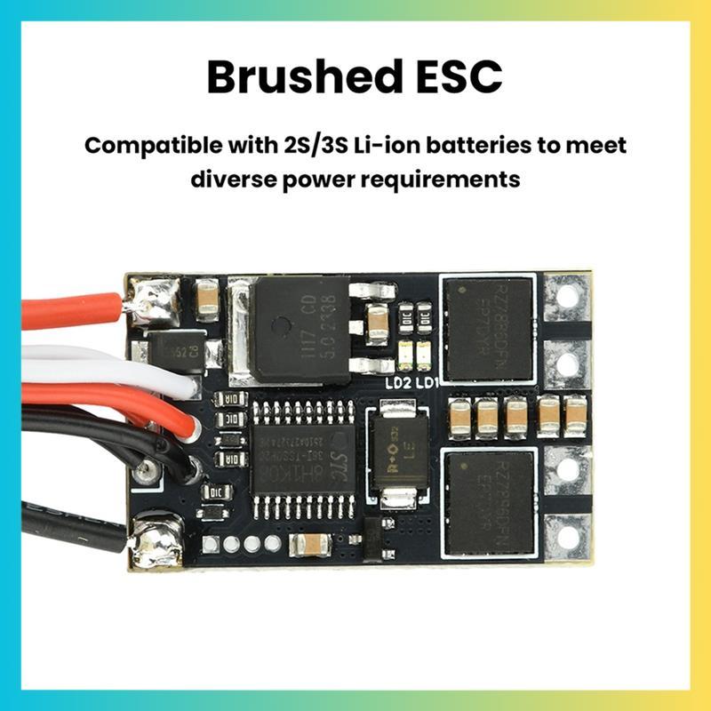 Micro ESC 5A แปรง ESC RC ESC Electric Speed Controller 1-2S 6V-14V สําหรับ DIY รถเรือถัง RC Modelrum