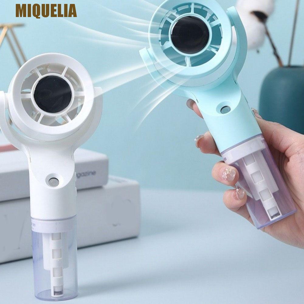 MIQUELIA พัดลมหมอกสเปรย์น้ํา ชาร์จ USB มือถือ 3 ระดับ เสียงเงียบ ระบายความร้อนเร็ว สําหรับกลางแจ้ง
