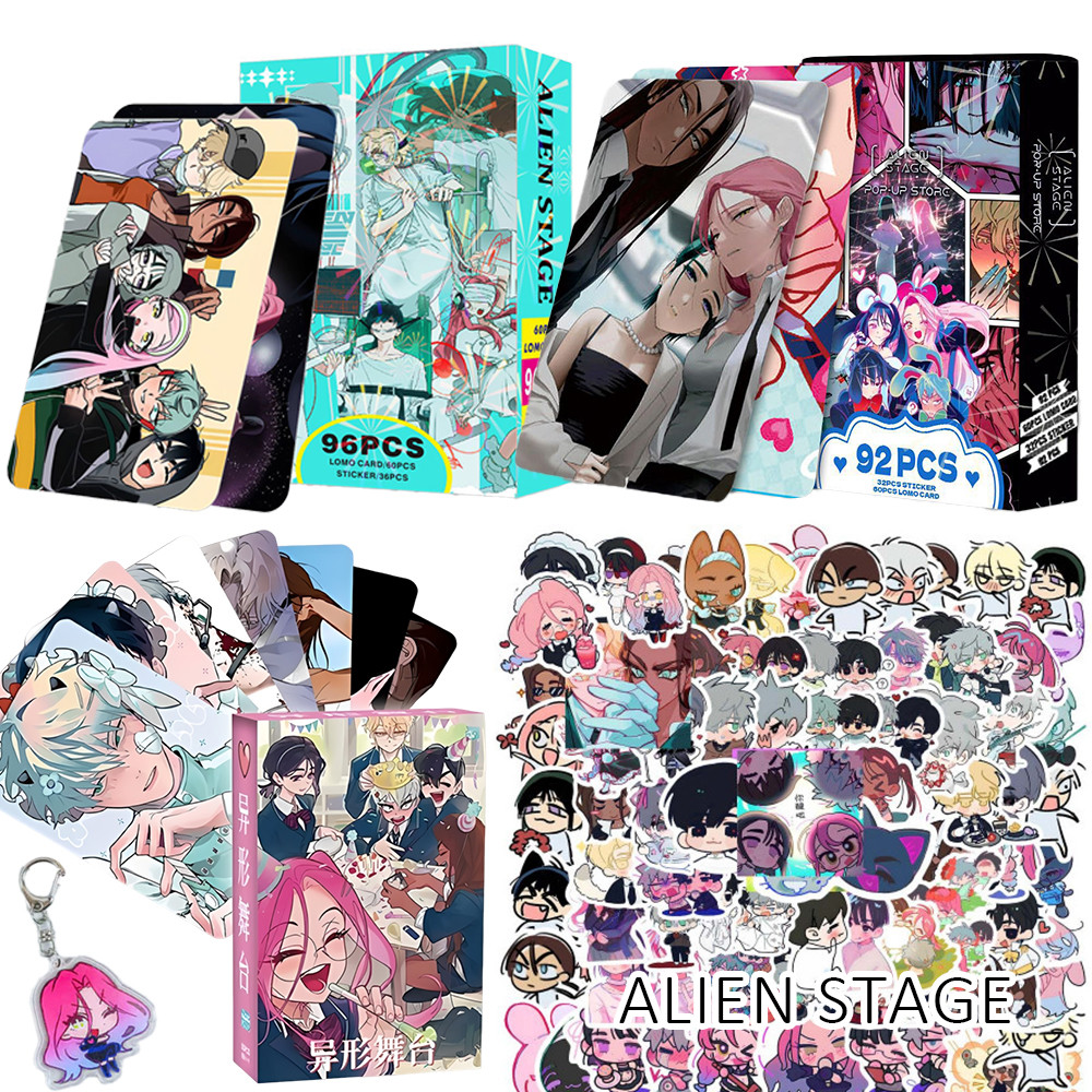 92 ชิ้น Alien Stage Creative Photocard Lomo Card และชุดสติกเกอร์กันน้ําคอลเลกชัน