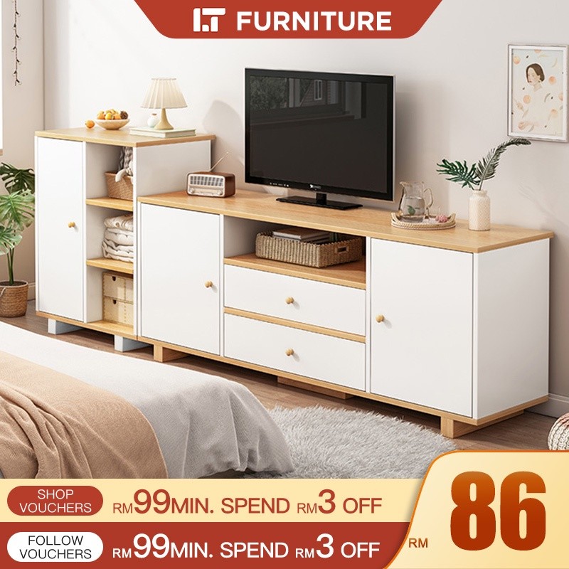 TV Cabinet Modernist Design Rak Tv Storage Cabinet Tv Rack TV Console/ Living Room Furniture Kabinet