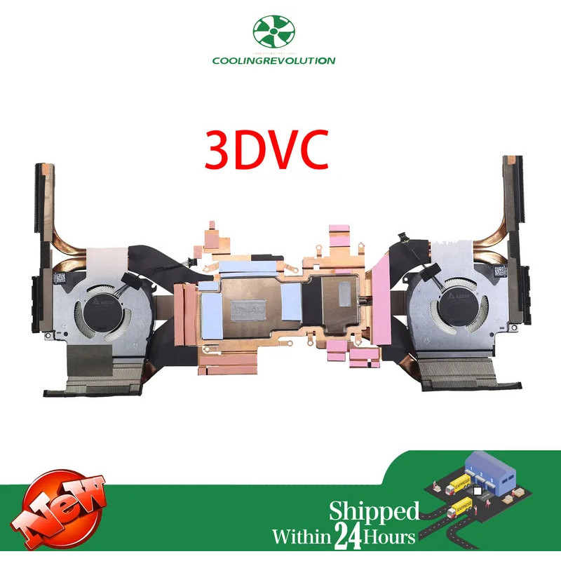 1PCSแล็ปท็อปใหม่CPU GPUพัดลมระบายความร้อนฮีทซิงค์สําหรับDell ALIENWARE x16 R1 0D7T47 AT3WD003ZA0 AT3