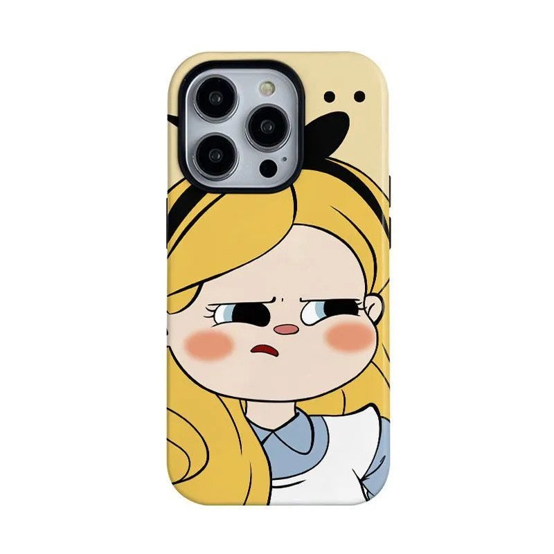 เปลือกแข็งสองชั้นเคสโทรศัพท์กันกระแทกผมสีเหลืองเจ้าหญิงเทพนิยายแสดงออกเข้ากันได้iPhone 17PROMAX 17PR