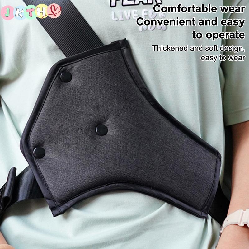 JKTH Universal รถปลอดภัยเข็มขัดนิรภัยนุ่มปรับสามเหลี่ยมความปลอดภัยเข็มขัดนิรภัย Pad คลิปป้องกันรถ An