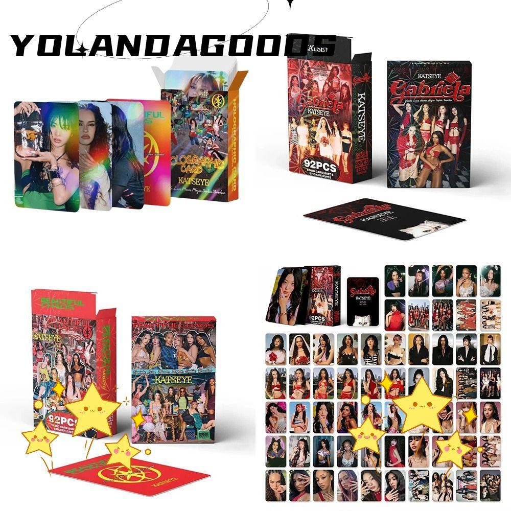 YOLA 92/124 ชิ้น KATSEYE อัลบั้ม LOMO การ์ด, HD พิมพ์ BEAUTIFULCHAOS KATSEYE Lomo Photo การ์ด, พร้อม