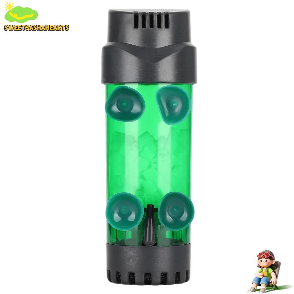 SWEETSASHA เครื่องกรองเตียงแบบเหลว, พร้อมถ้วยดูดฟองพลาสติก Bio Media Filter, Bio Media Reactor เสถีย