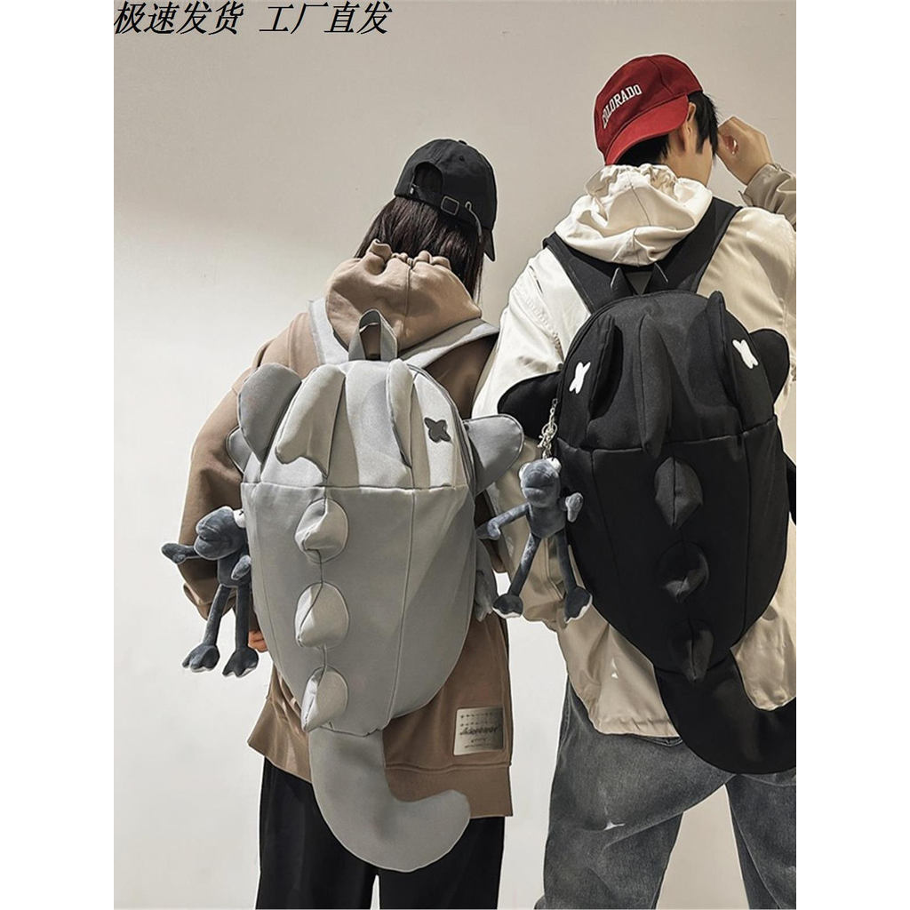 [คุณภาพดี] Shark Backpack Helmet Bag Influencer American School Backpack Full Helmet Motorcyclist St