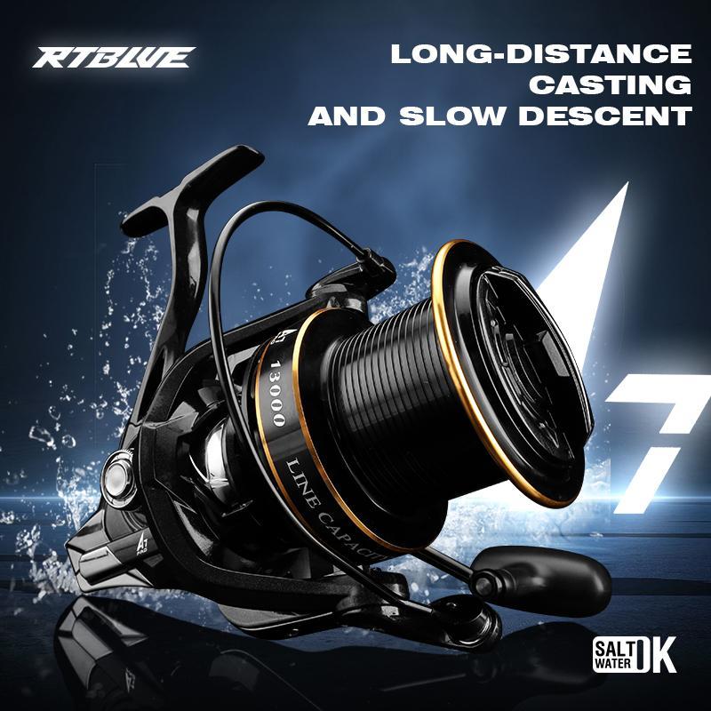 รอกสปินนิ่ง RTBLUE A7 Offshore ขนาดยักษ์ 33LB (15KG), อัตราส่วน 4.1:1, ตัวเลือก 7+1BB, ไนลอน/โลหะ