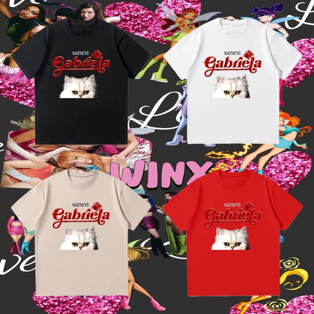 Katseye Gabriela New T Shirt Hip Hop Short Sleeve Women Men Streetwear High Quality Comfortable Tees