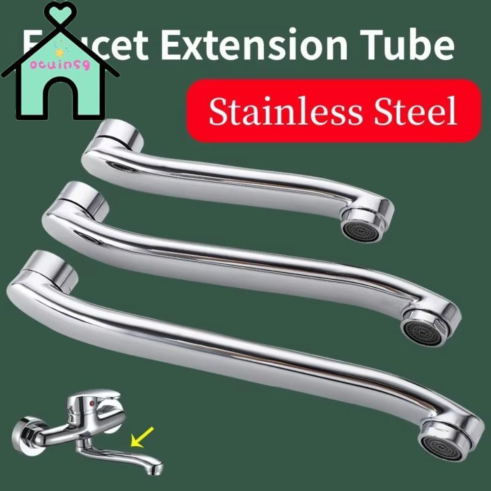 OTUINSG Faucet Extender Connector, Quick Open S-type Basin Faucet Tube, Modern Stainless Steel Sink 