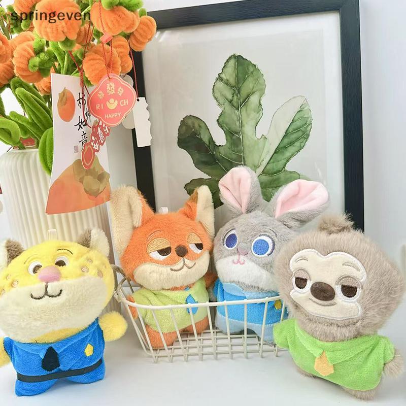 Springeven Zootopia ของเล่นตุ๊กตา Judy Nick Sloth แกะเสือดาว Fanny จี้ Sloth พวงกุญแจตกแต่งพวงกุญแจว