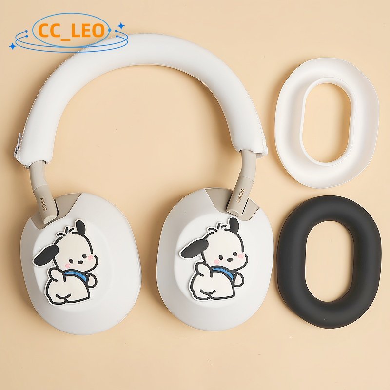 for Sony WH-1000XM6 Case Cute Puppy Silicone Ear Caps Suitable for Sony WH-1000XM6 Shockproof Shell 
