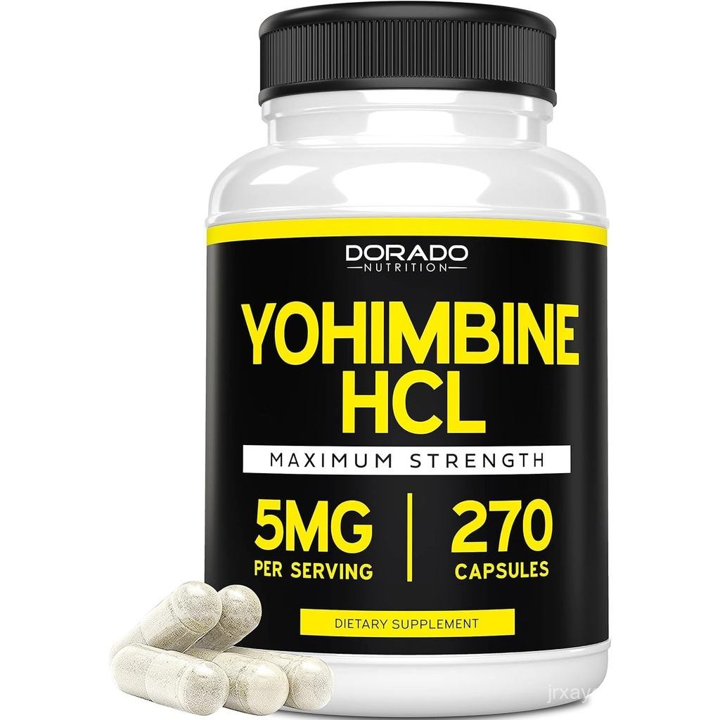 HCL 5mg สําหรับผู้ชายและผู้หญิง (270 แคปซูล) มีศักยภาพมากกว่าผงเปลือก Yohimbe - รับประกันคุณภาพ - บุ