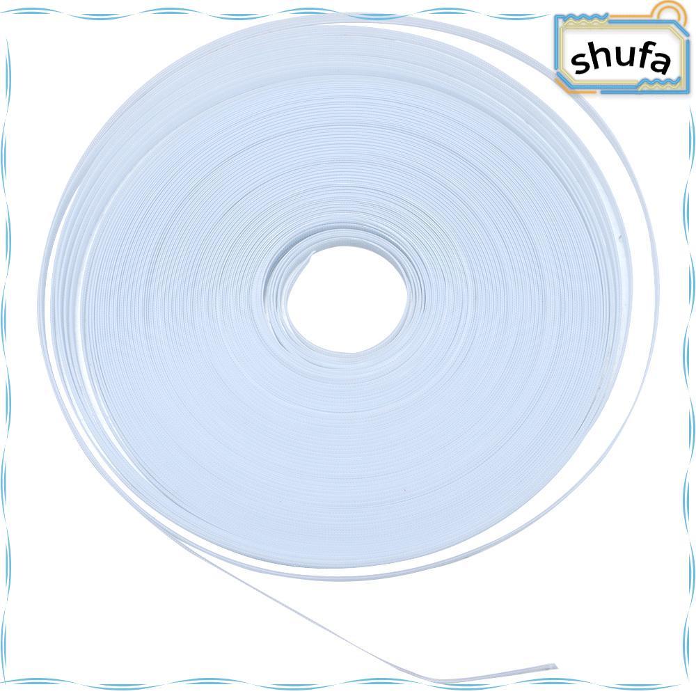 SHUFA 1 ม้วน 50 หลาโพลีเอสเตอร์ Boning, สีขาวโพลีเอสเตอร์เย็บ Boning, Poly Garment อุปกรณ์เสริมผ้าฝ้