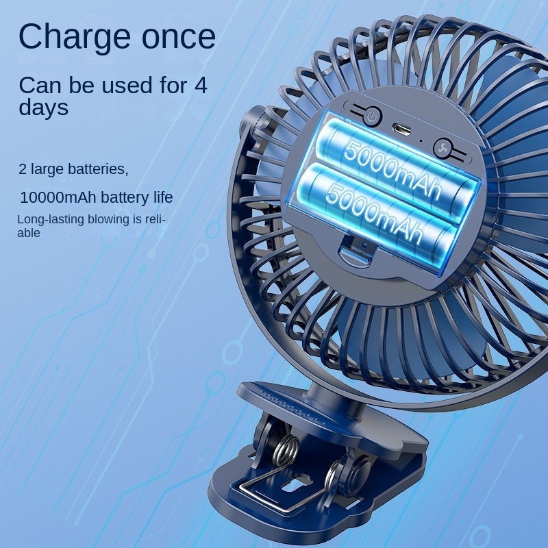 Charging Portable Mini Fan USB Charging Small Fan Student Dormitory Clip Fan Desktop Fan Mini Fan Si