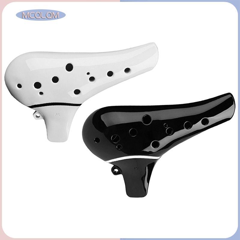 [mcqlqm] Tiny Ocarina 12 Hole Alto C ขลุ่ยเครื่องดนตรีสําหรับผู้ใหญ่และเด็ก, ของขวัญทําจาก PP พร้อมเ