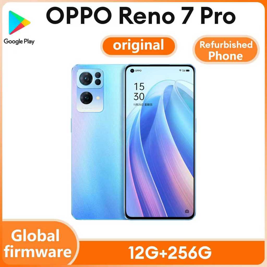 Oppo Reno 7 Pro 5G สมาร์ทโฟน Android MediaTek ขนาด 1200 MAX โทรศัพท์มือสอง 98% ใหม่ 12GB+256GB หน้าจ