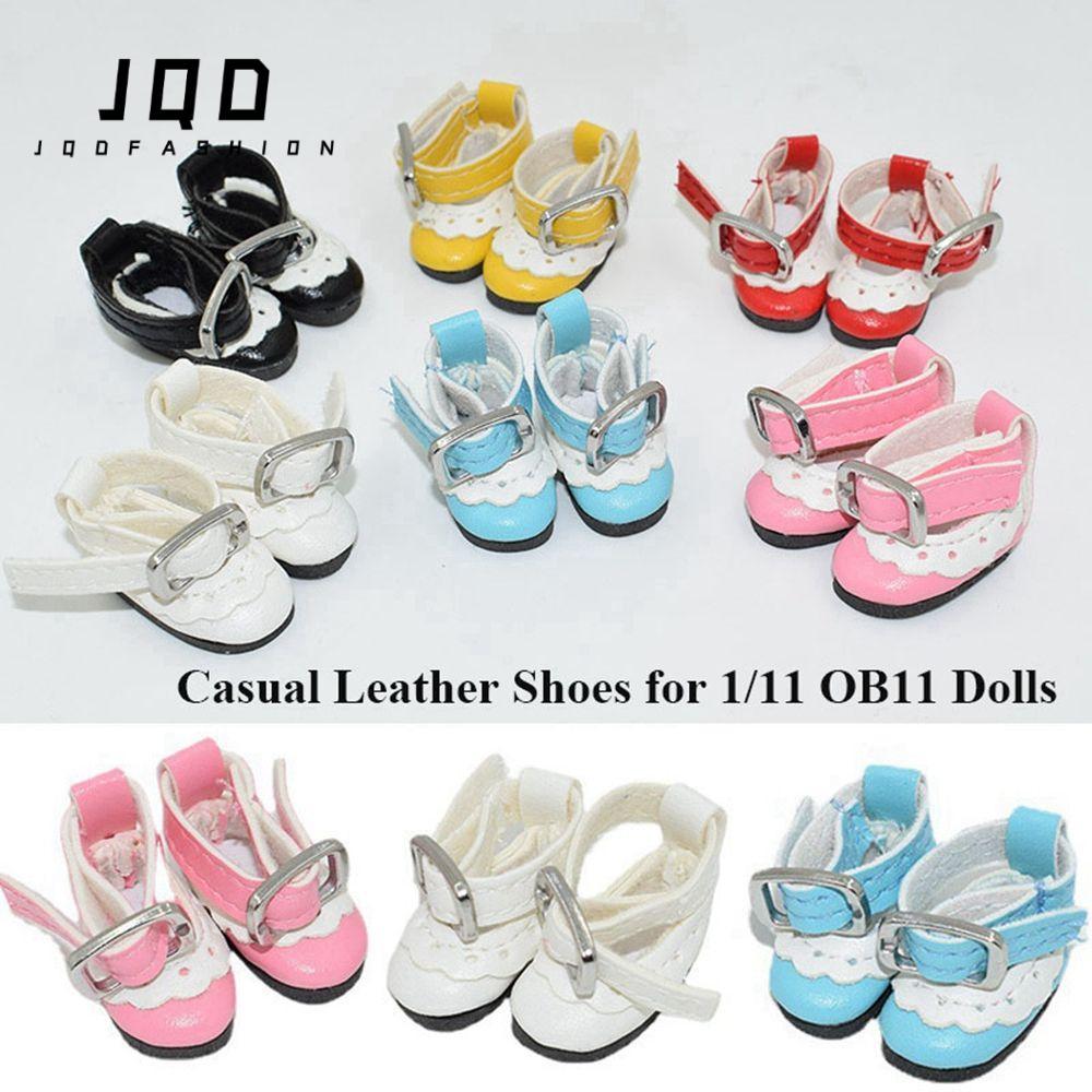 JQD รองเท้าหนังสําหรับ obitsu11GSCbody9OB11 Handmade สําหรับ 1/8 OB11 ตุ๊กตารองเท้า
