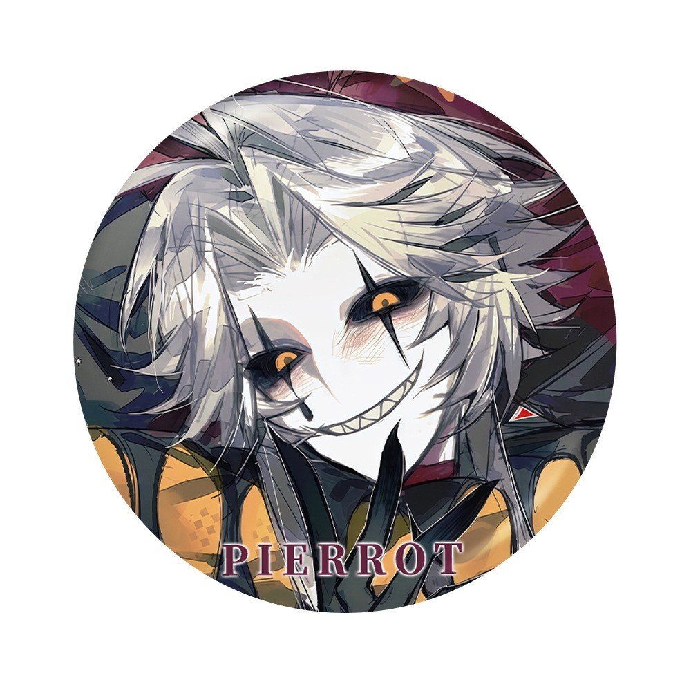 6 ชิ้น/เซ็ตอะนิเมะ Freak Circus Pierrot คอสเพลย์ป้ายเลเซอร์ตั๋วโปสการ์ดการ์ดอะคริลิคพวงกุญแจจี้พัดลมของขวัญคอลเลกชัน - รูปที่ 3