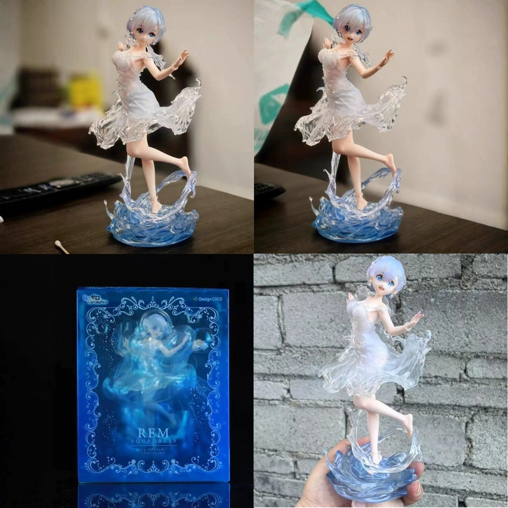 24 ซม.Re:ZERO เริ่มต้นชีวิตในอีกโลกหนึ่ง Rem Aqua Dress1/7 Scale PVC Figure
