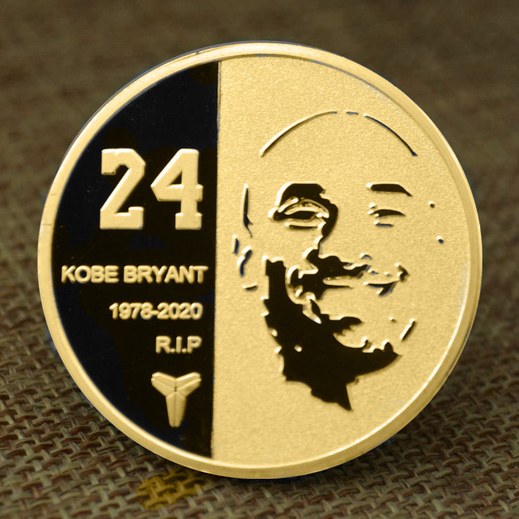 เหรียญที่ระลึก Kobe ชุบ 24k Gold นูนป้ายที่ระลึกคอลเลกชันเหรียญป้ายโลหะ Kobe Merchanded 12.26 LP6I