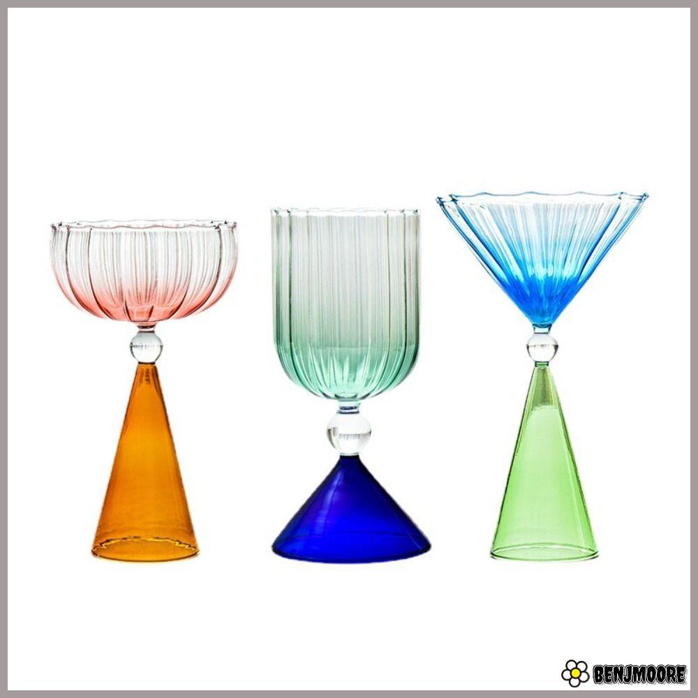ถ้วยไอศกรีม BENJMOORE, แก้วสร้างสรรค์ถ้วยขนมหวาน, Goblet Whisky แชมเปญบาร์ถ้วยไวน์สีสันสดใส