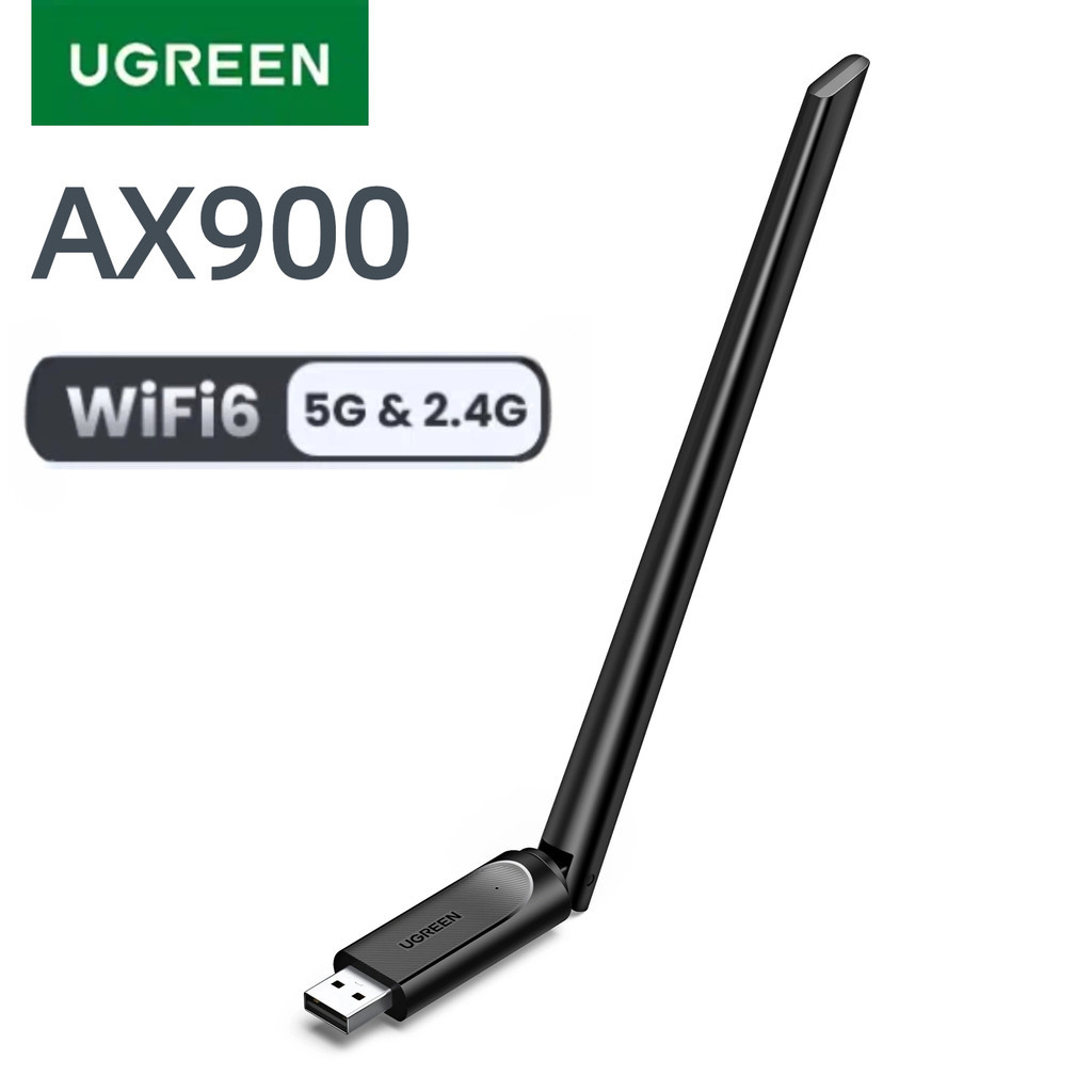 UGREEN อะแดปเตอร์ WiFi ไร้สาย AX900 Wi-Fi 6 2.4G&2.5G บลูทูธ 5.4 USB สําหรับแล็ปท็อปพีซี