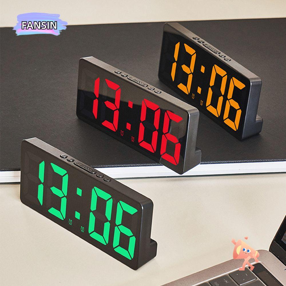 FANSIN นาฬิกาอิเล็กทรอนิกส์ Home Decor Number Clock Backlight อุณหภูมิปฏิทิน LED Digital