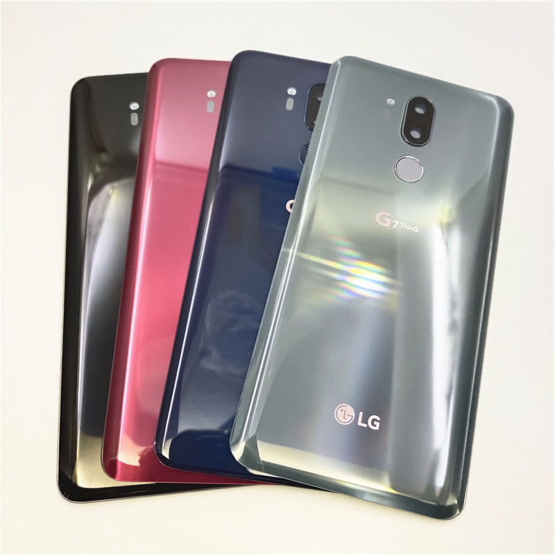 Back Glass Battery Cover Rear Door Panel Housing Case For LG G7 ThinQ G710EM Battery Cover With Came