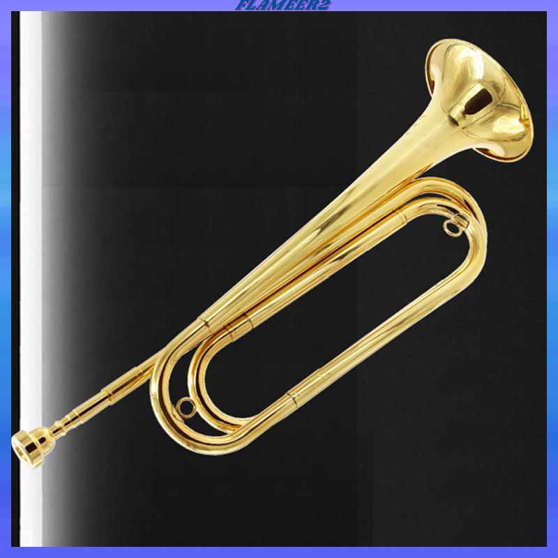 [Flameer2] ทองเหลืองเป่า Bugle, Marching Bugle, Retro 7C ปากเป่า, สัญญาณดนตรี