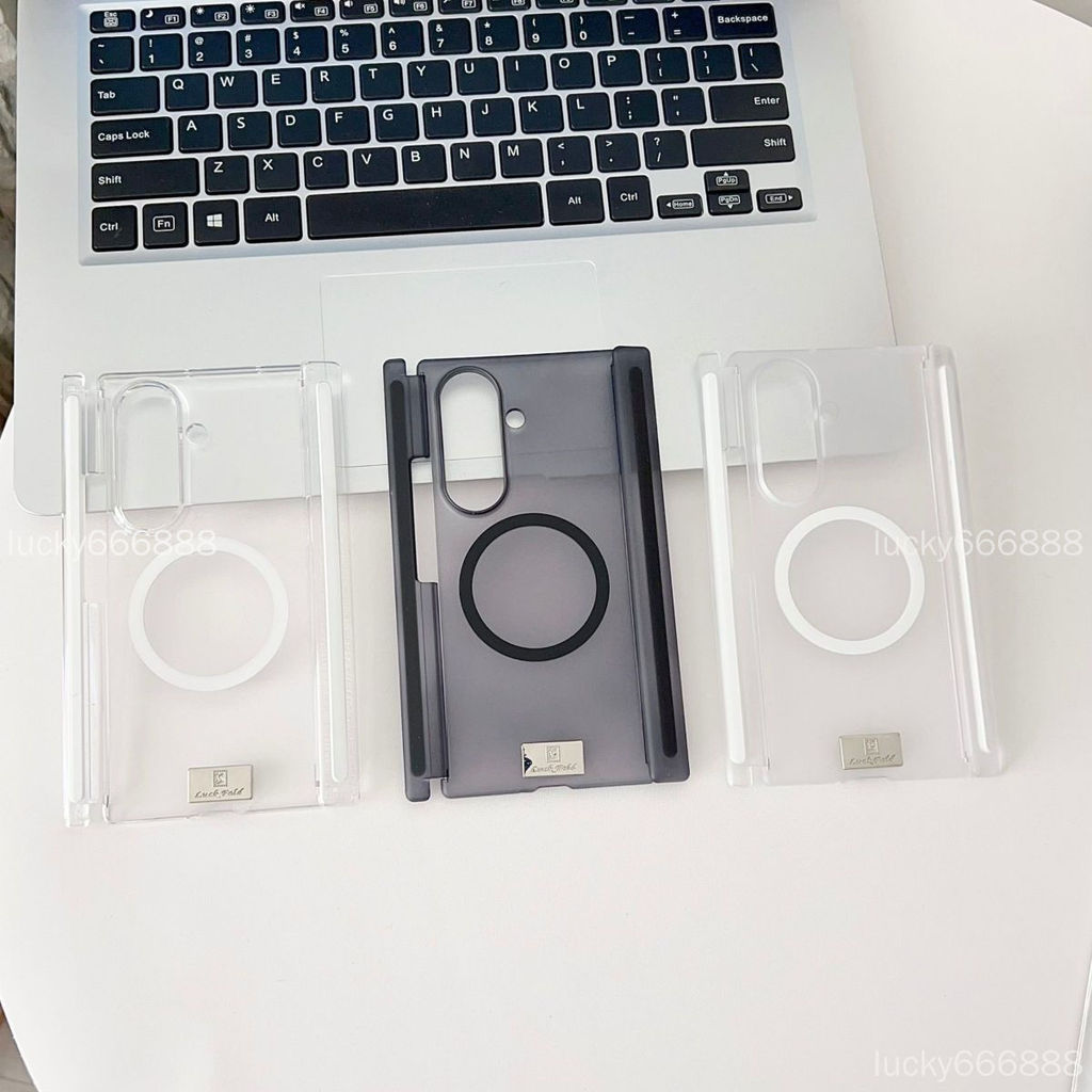 เคสโทรศัพท์ Samsung Galaxy Z TriFold z Trifold สไตล์ใหม่ High-value Ice Fog Magnetic Dual Central Ax