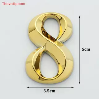 [Thevatipoem] 1 ชิ้นความสูง 5 ซม.Golden Home สติกเกอร์ที่อยู่ประตูป้ายทอง Modern House Number HOT
