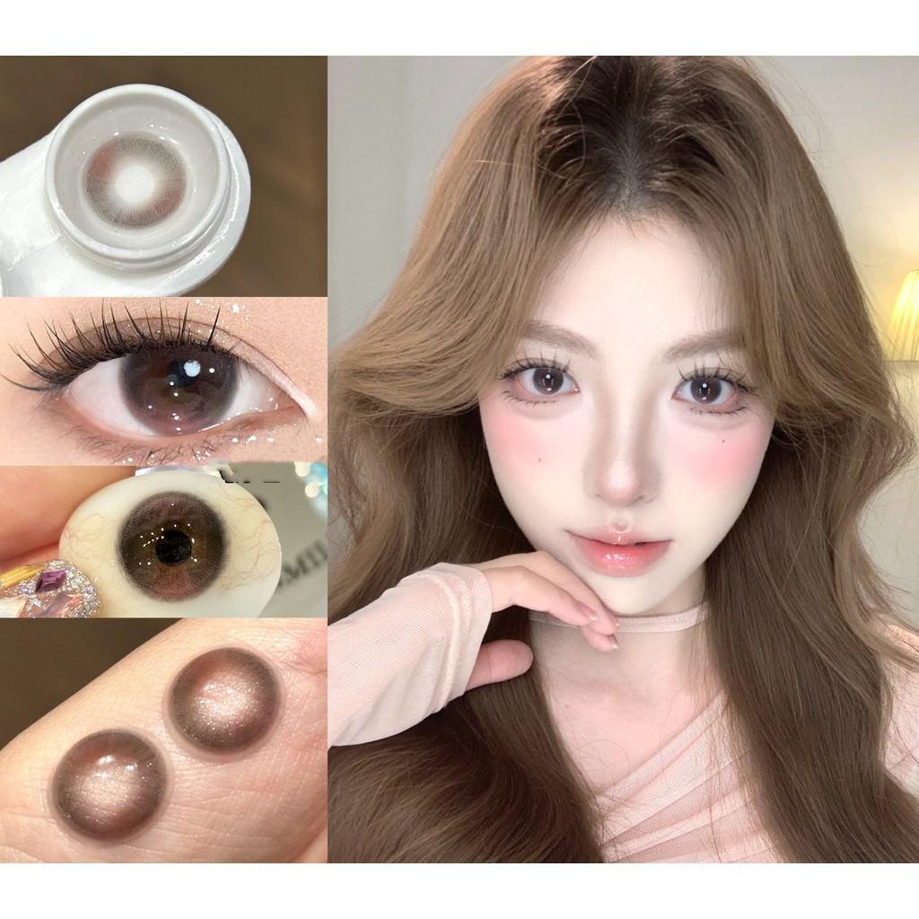 (1 คู่) FSCBAO3 ,thestarlens Brand ,14.20mm,Gdia:13.6mm,(เกรด 0-8), คอนแทคเลนส์ 6 เดือนใช้ (สีชมพู)