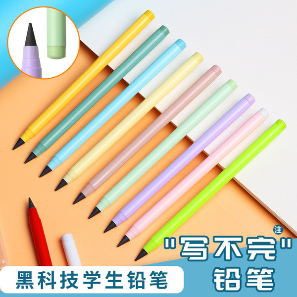 ไส้ดินสอ ดินสอ ee เทคโนโลยีสีดําไม่จําเป็นต้องเหลาดินสอไม่มีหมึกนักเรียนภาพวาดดินสอท่านิรันดร์ไม่ง่า