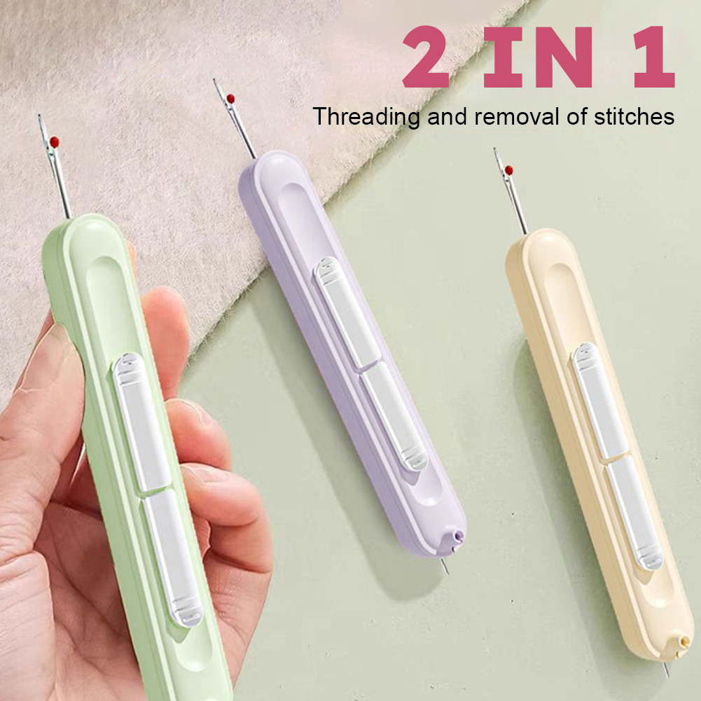 เครื่องมือถอดด้ายและเข็ม 2in1 แบบพกพา พร้อมฟังก์ชั่นมัลติสำหรับงานตัดเย็บ