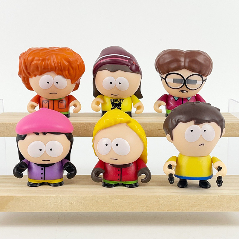 South Park 6 รูปแบบ Park South Park Town อะนิเมะเกมกล่องปริศนาตุ๊กตาของเล่นเครื่องประดับ 1.4