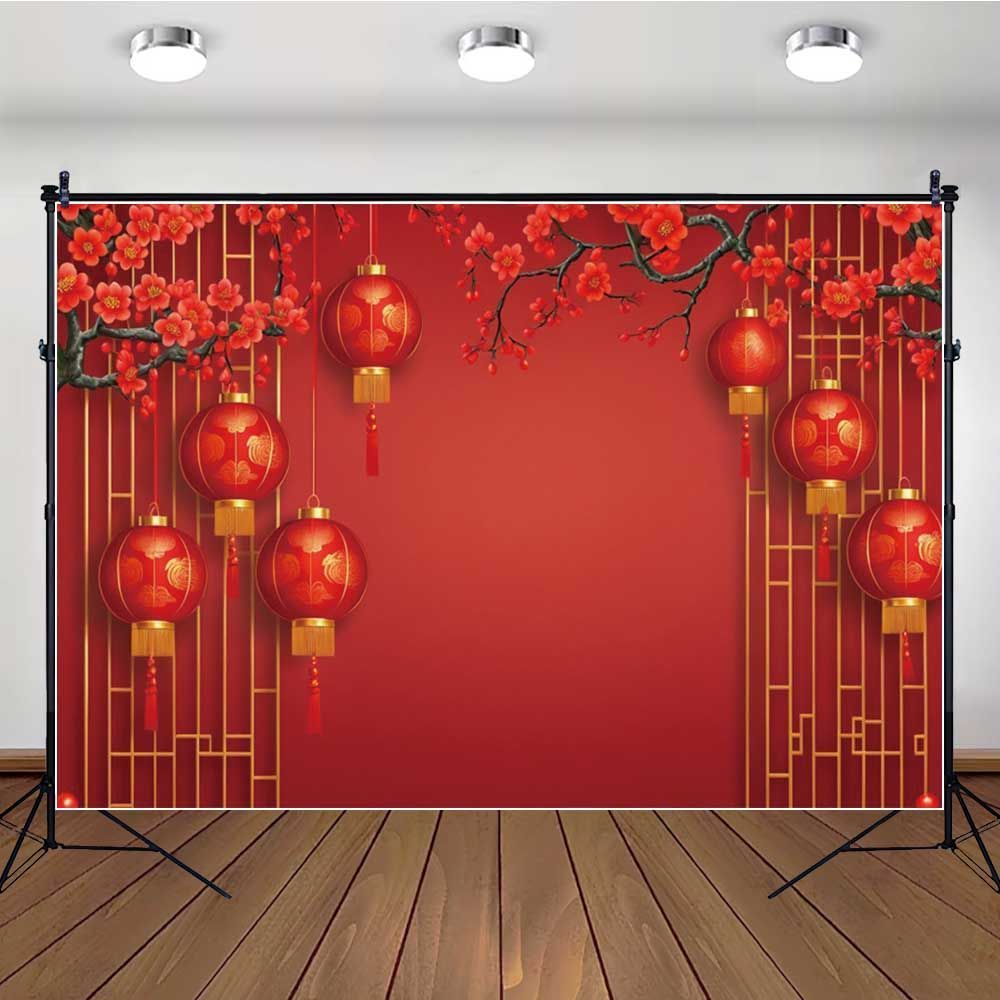สไตล์จีนสีแดงเทศกาลปีใหม่วันปีใหม่พื้นหลังผ้าเทศกาลกลางฤดูใบไม้ร่วงภาพครอบครัวการถ่ายภาพผนังพื้นหลังวันหยุดพรมพิเศษ