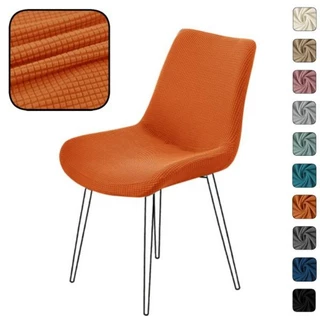 แบบโค้ง ผ้าคลุมเก้าอี้-Eames ความกว้าง 38-45 ซม. ความสูง 40-45 ซม.ผ้าจักเวฟเฟิลลาย Jacquard Curved-Eames chair cover