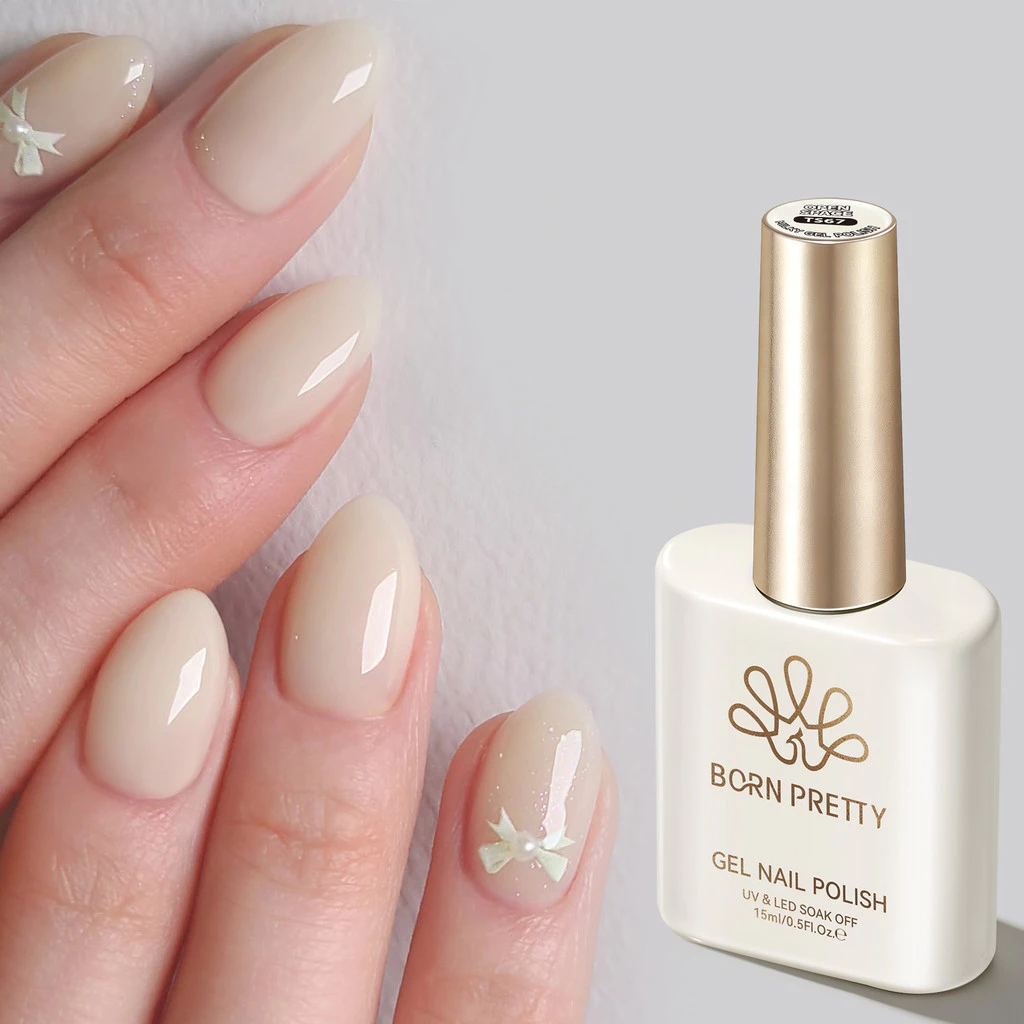 BORN PRETTY 15ml Jelly Jade Nude สีชมพูเจลยาทาเล็บธรรมชาติสีชมพูโปร่งแสงสี LED UV Gel Soak Off สําหรับ Home Salon Nail Art DIY