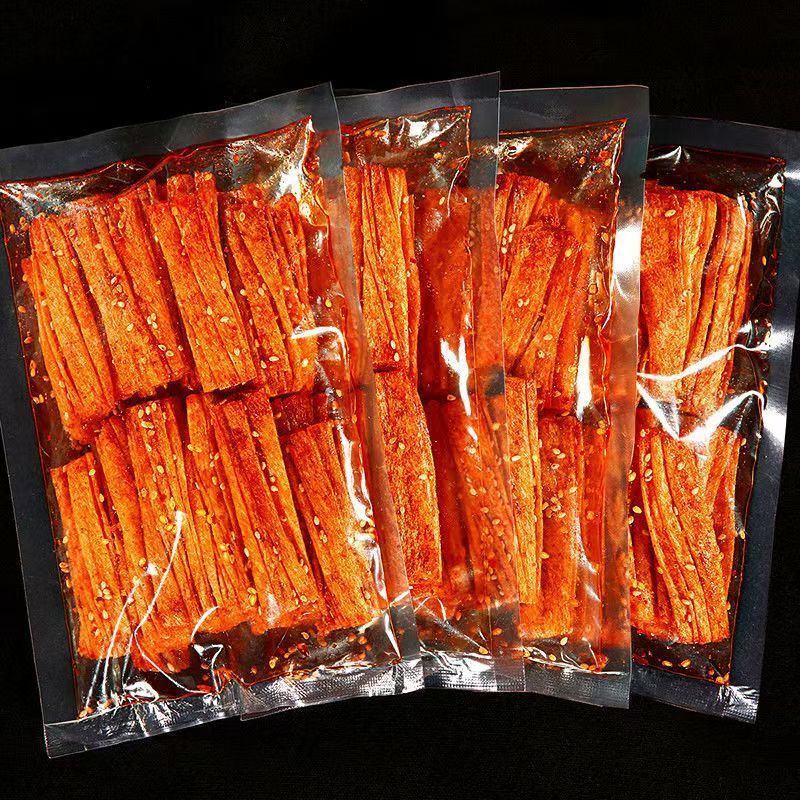 2026新品9.99*8包 冠趣多香辣豆卷湖南特产辣条零食豆皮卷麻辣条辣味9.99*8 Pack Crown Fun Spice Bean Roll20260401