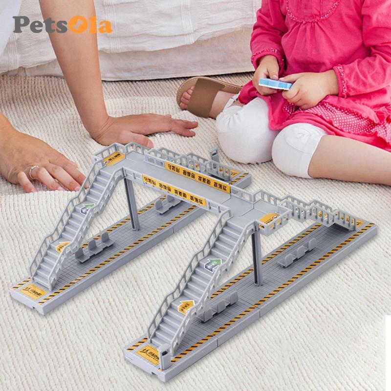 [Koolsoo2] DIY Model Footbridge HO Scale Model Building s Pestrian Bridge สําหรับฉากจิ๋ว