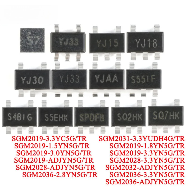 50 ชิ้น/20 ชิ้น SGM2019 SGM2036 SGM2028 SGM2031 SGM2032 YJ33 YJ15 YJ18 YJ30 S55IF S4BIG SOT23-5 ต่ํา