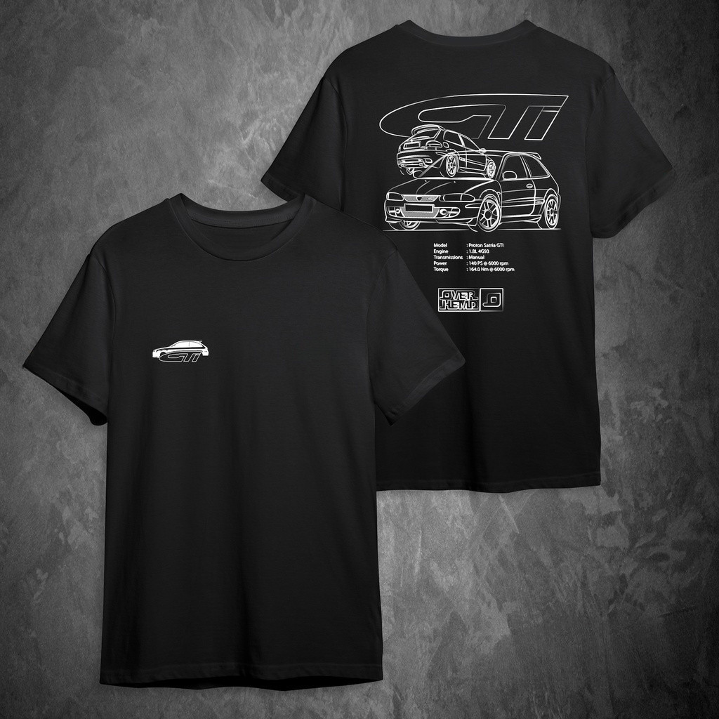 CODReady Stock Baju Proton Satria Gti R3 เสื้อยืดผ้าฝ้าย 100% Racing Moto พิมพ์สีดํา Unisex Cool Cas