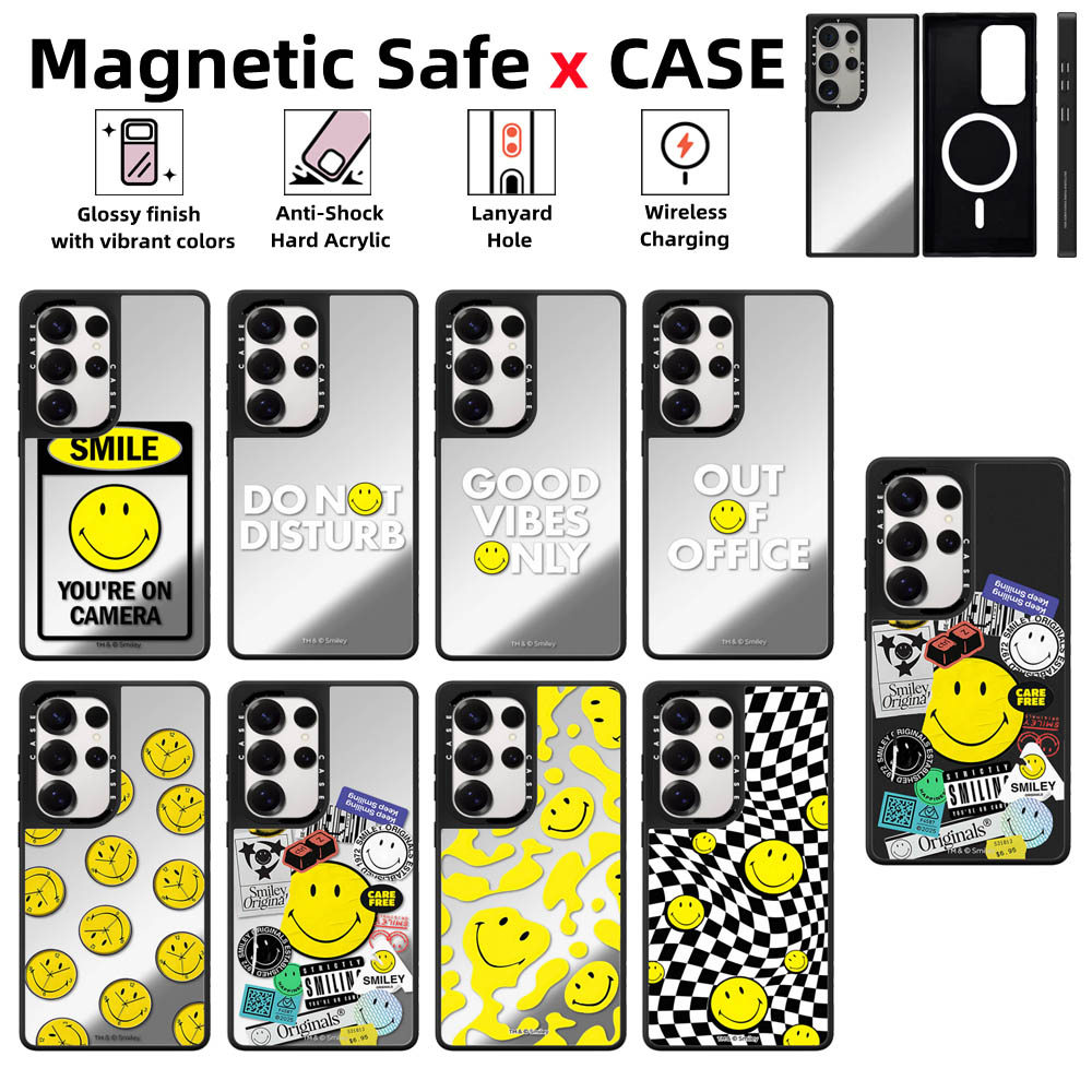 Suitable for Samsung Galaxy S26 S25 S24 S23 S22 Ultra Plus®CASE Mirror Magnetic Safe Casing กันกระแทก Resistance Protective Cover
