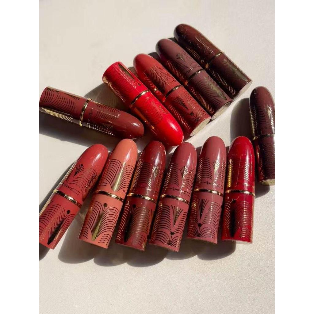 จัดส่งฟรีพร้อมสต็อก MAC/charm 2024 Christmas Limited Mini Lipstick Aqua Series 540/549/567/544Postag