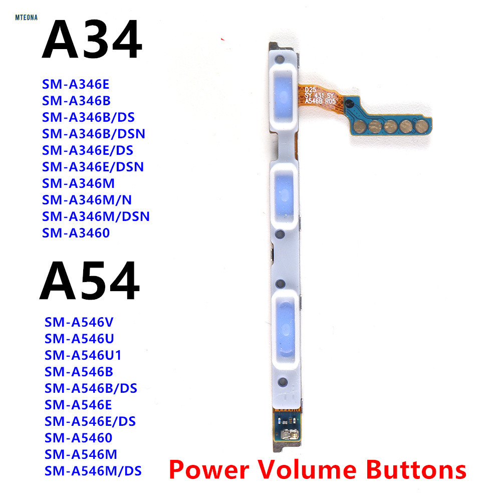 Volume Power Switch On Off ปุ่ม Key Ribbon Flex สําหรับ Samsung Galaxy A34 A54 SM-A546 A346 A346B A5