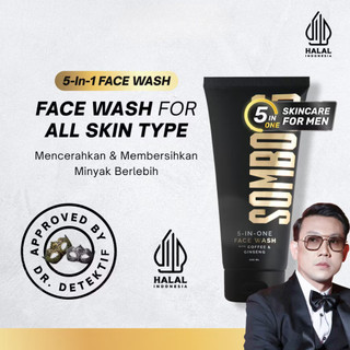 Sombong 5-in-1 Face Wash Coffee Ginseng 100ml / Face Wash Sombong